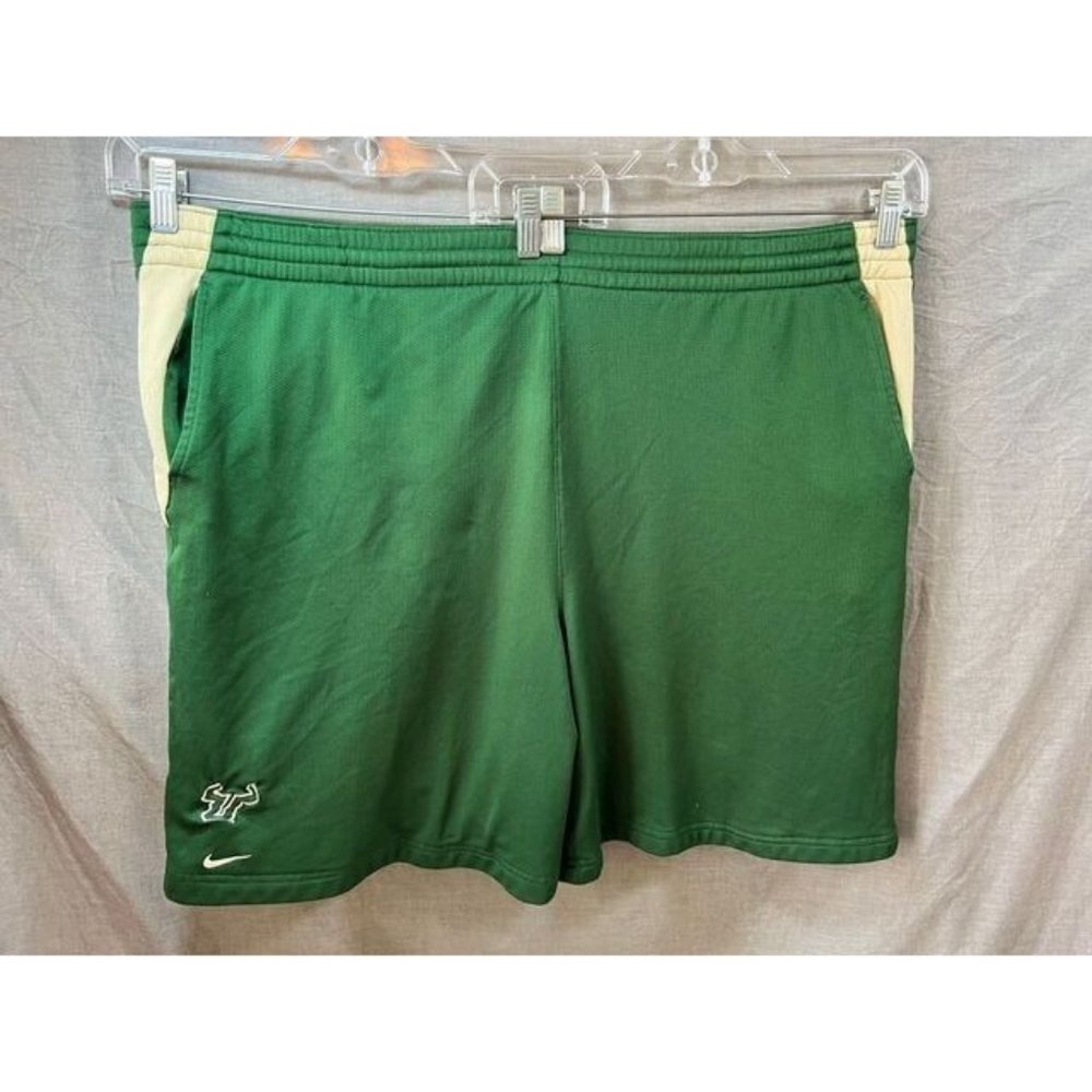University of South Florida Nike Shorts Mens 2XL Green Drawstring Gym Jersey Men